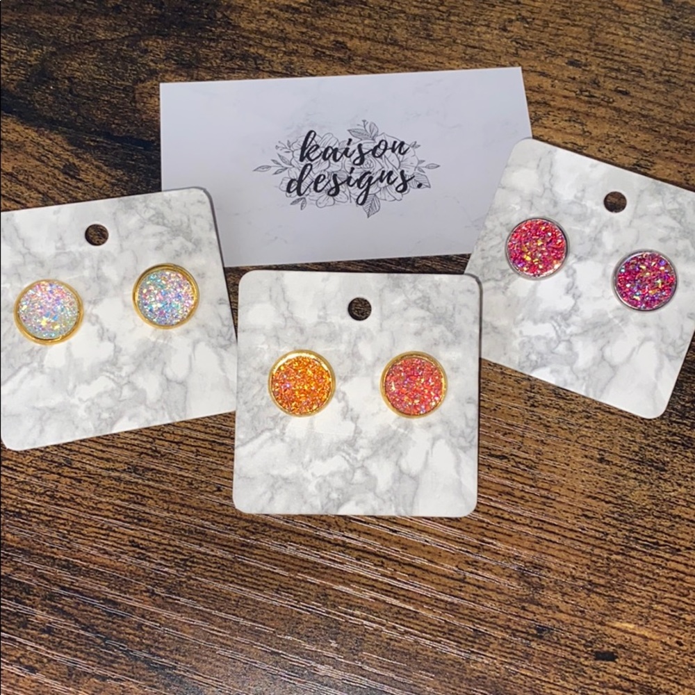 Stud earring trio!
